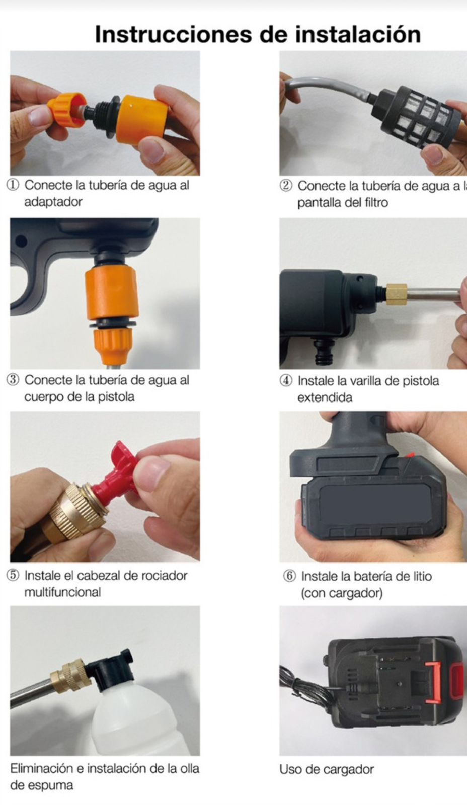 Hidrolavadora Recargable 48V 2 Baterías