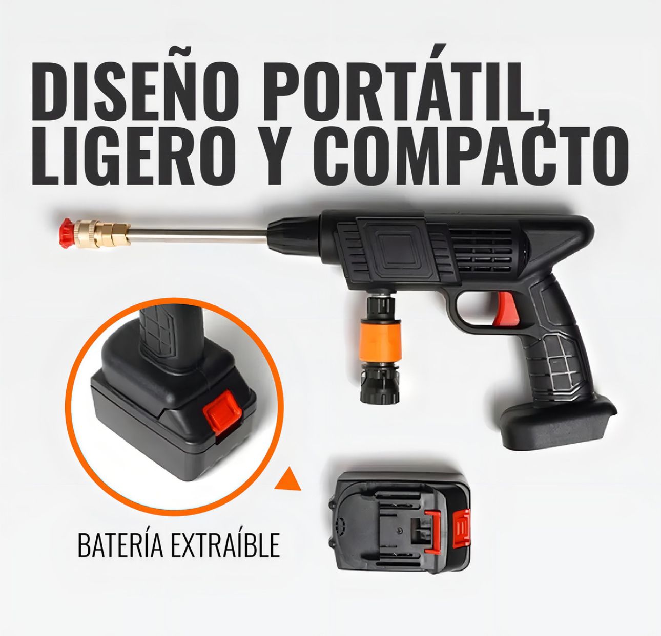 Hidrolavadora Recargable 48V 2 Baterías