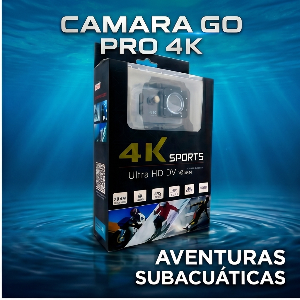 🔥 LIQUIDACIÓN DE STOCK: - CÁMARA GOPRO 4K + FUNDA ULTRARRESISTENTE DE REGALO - [PROMOCIÓN DE CUMPLEAÑOS]