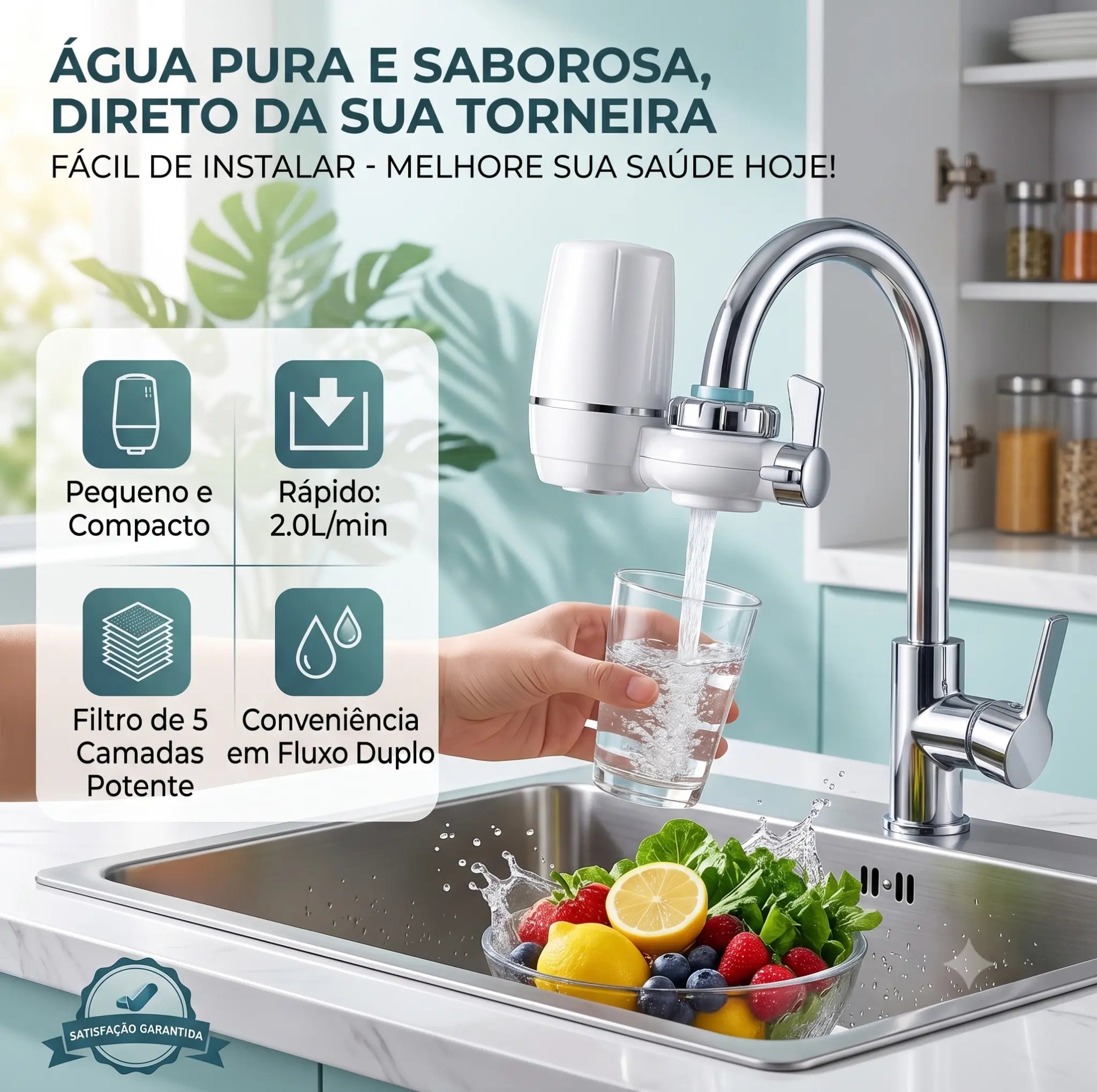 ¡AGUA PURA, FRESCA Y SALUDABLE DIRECTO DESDE TU GRIFO!