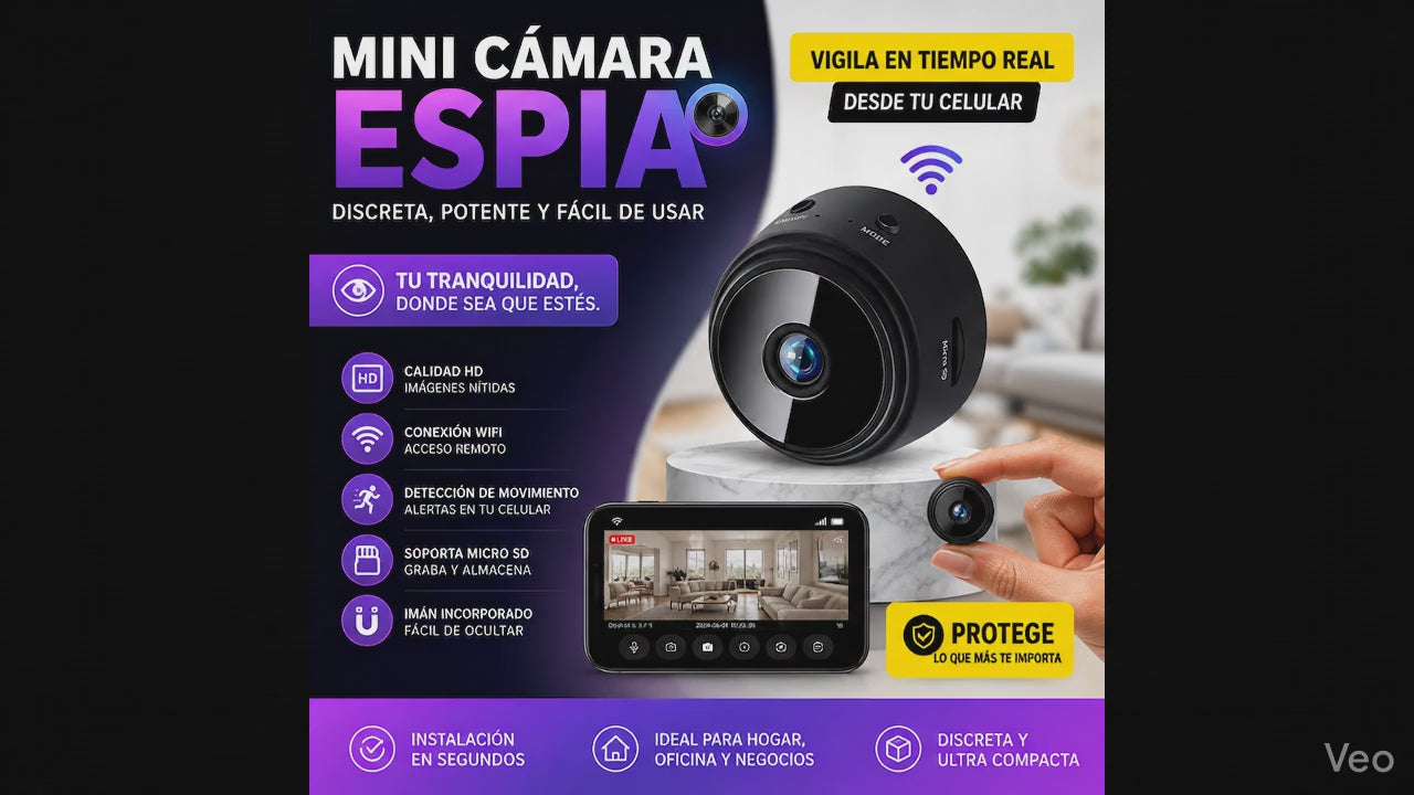 📹 Mini Cámara Espía: Descubre la VERDAD 👀